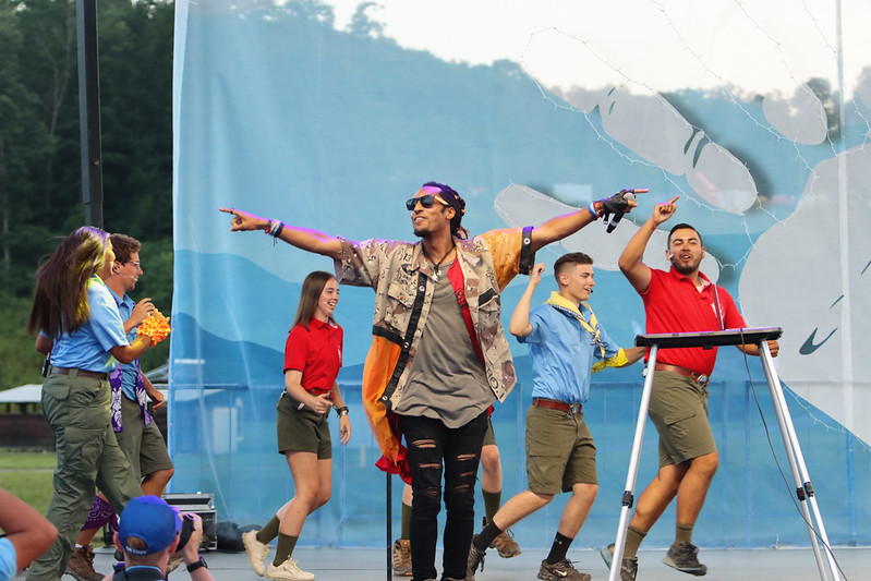 Group of people dancing on a stage