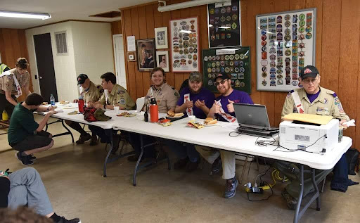 Bryan (pictured second from right) serving as the Vigil adviser at the lodge’s vigil selection meeting.