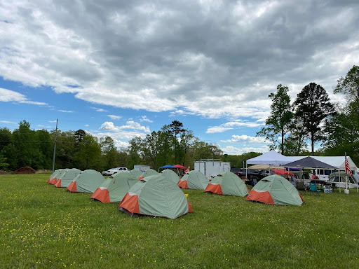 Saturday morning, the campsites are looking clean and tidy, ready for campsite inspections!